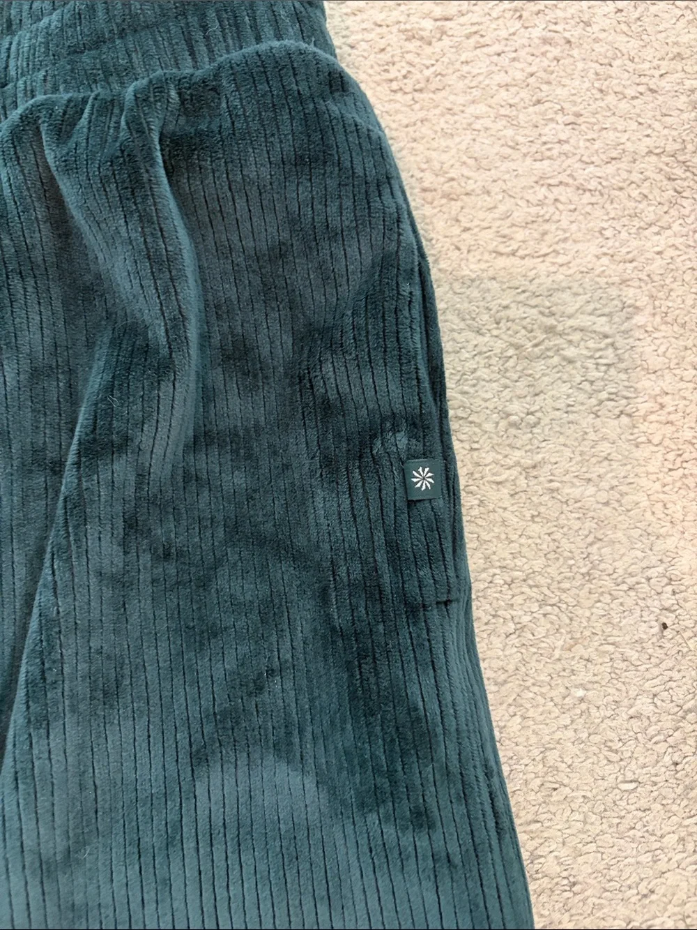 Athleta Kids Wide-Leg Corduroy Hoodie Set in Deep Teal